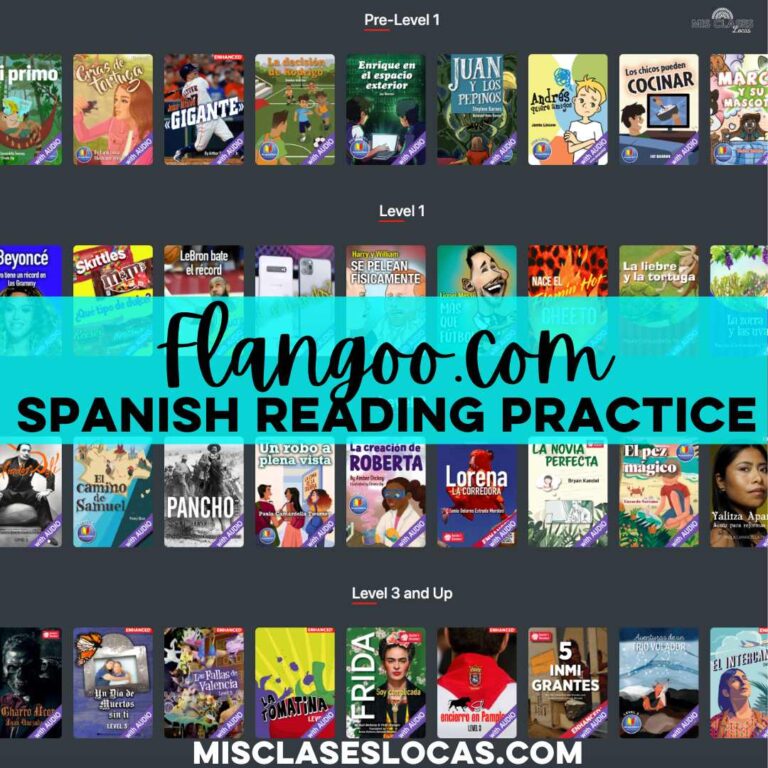 Spanish Reading Practice using Flangoo shared by Mis Clases Locas