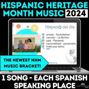 Hispanic Heritage Music Bracket 2024 for Spanish class from Mis Clases Locas