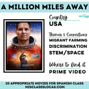 A Million Miles Away Spanish class movie questions and movie guide from Mis Clases Locas