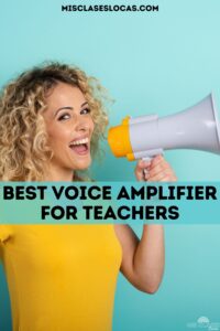 The best voice amplifier for teachers. Spanish classroom voice amplifier, wireless microphone & portable microphone for teachers.