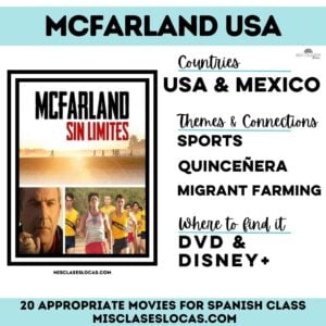 McFarland USA Spanish class movie questions and movie guide from Mis Clases Locas