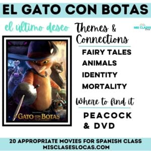 Puss in Boots 2 Movie Guide for Spanish class from Mis Clases Locas