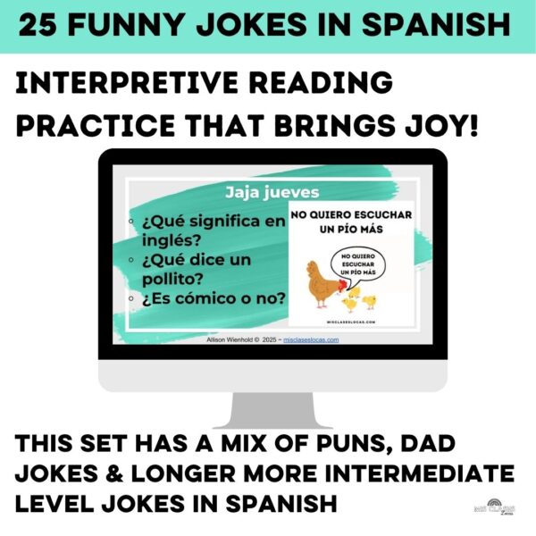 Spanish Joke of the day Spanish bell ringers from Mis Clases Locas Jaja jueves 2025