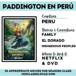 Paddington in Peru in Spanish class from Mis Clases Locas