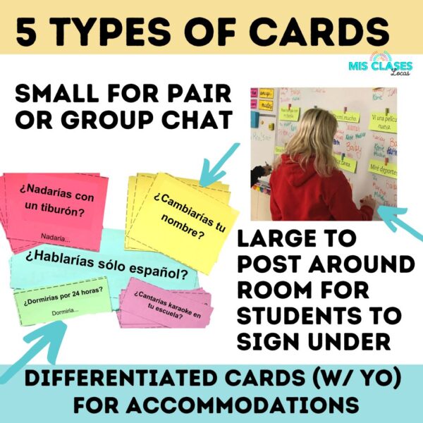 Conditional Spanish Conversation Cards from Mis Clases Locas