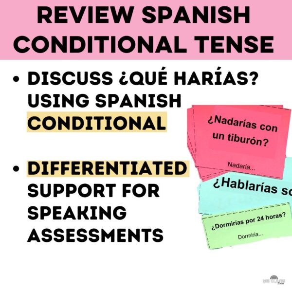 Conditional Spanish Conversation Cards from Mis Clases Locas