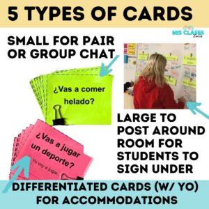 Spanish Future tense Conversation Cards from Mis Clases Locas