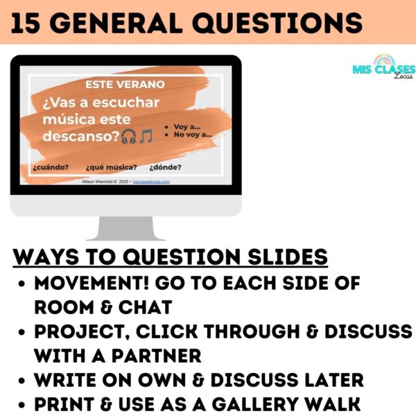 Last Day Before Summer Break Spanish Class Activity from Mis Clases Locas