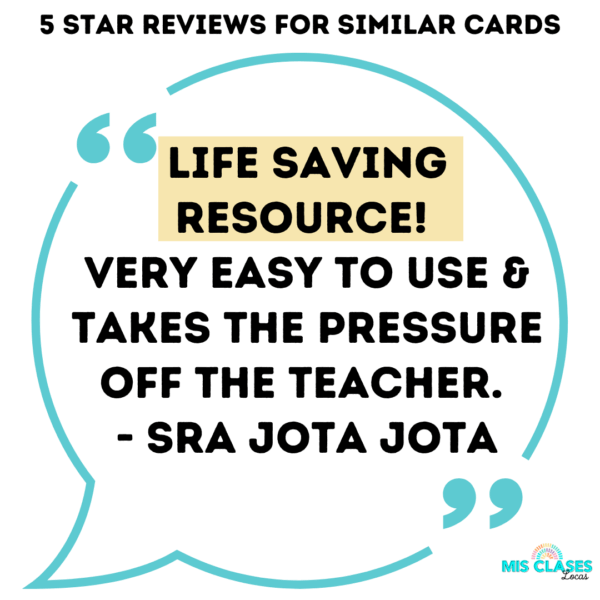 Spanish Conversation Cards from Mis Clases Locas