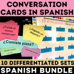 Conversation Cards in Spanish Class