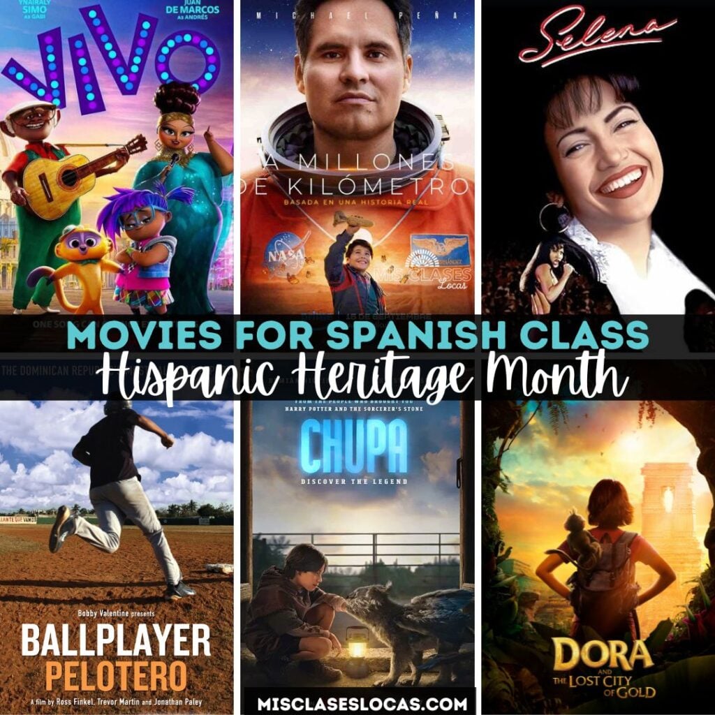 Movies for Hispanic Heritage Month in Spanish class from Mis Clases Locas