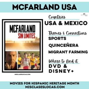 Movies for Hispanic Heritage Month in Spanish class from Mis Clases Locas