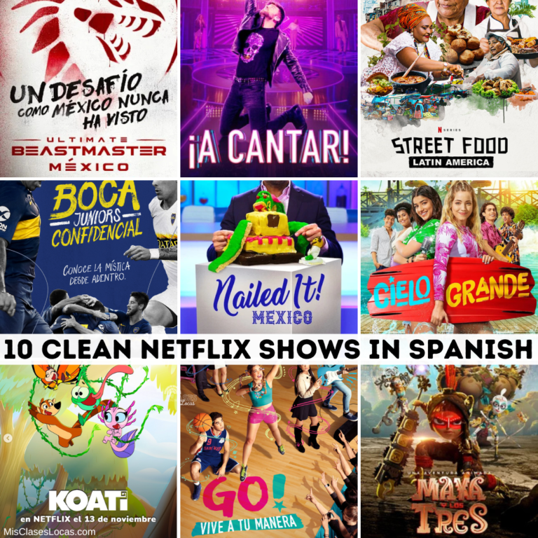 10 Spanish Netflix Series for kids or clean for Spanish class from Mis Clases Locas