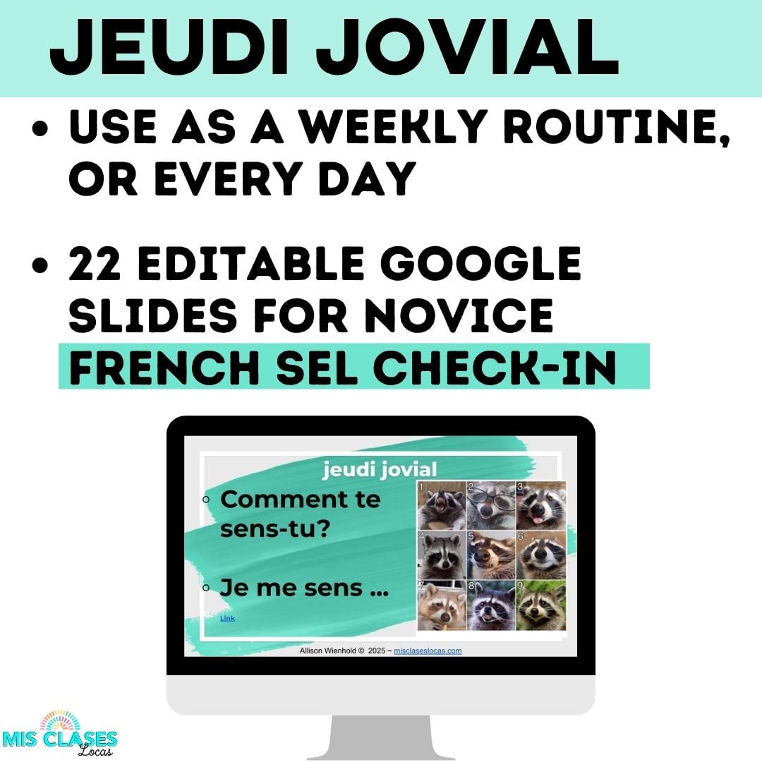 French Class Routines shared by Mis Clases Locas