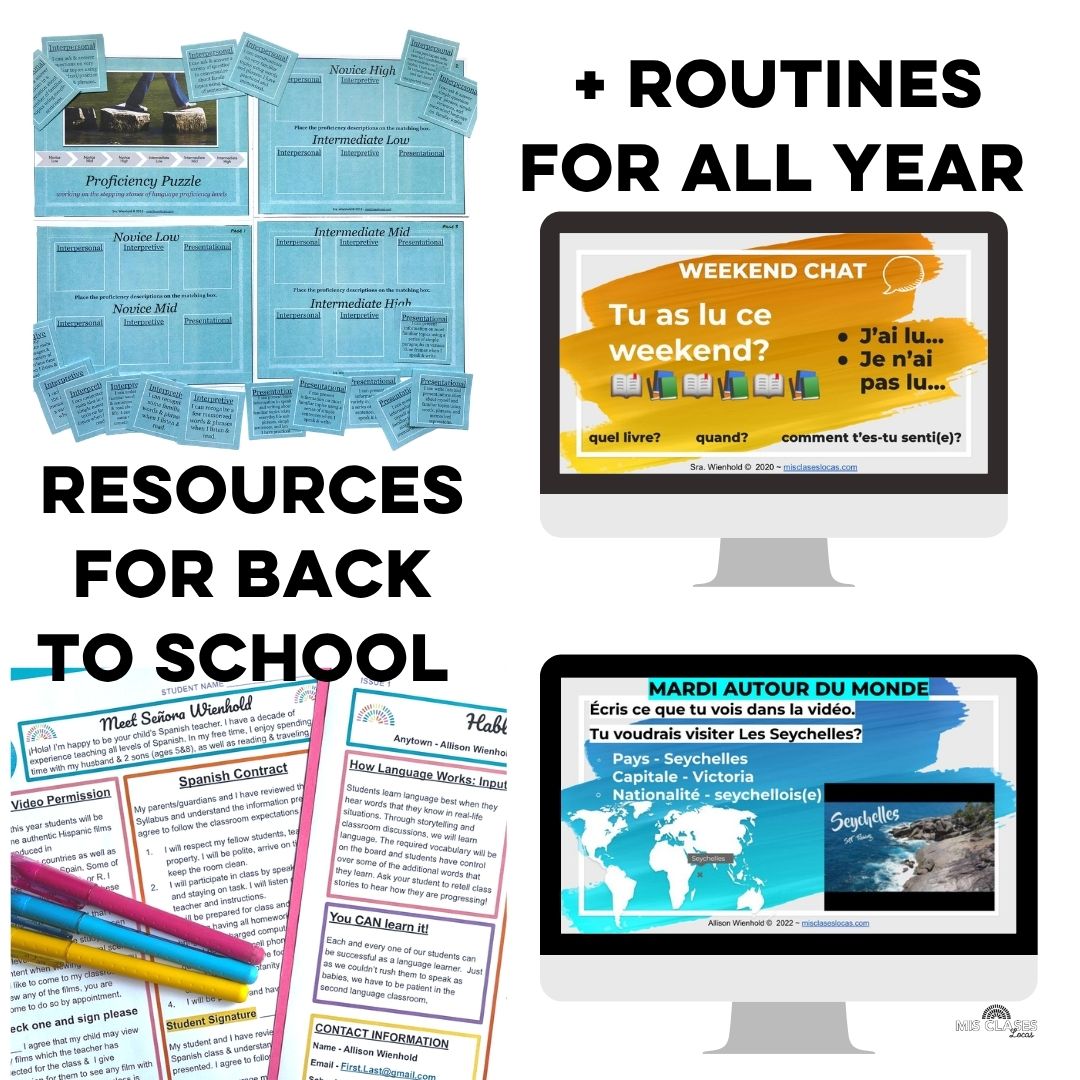 French Class Resource Bundle from Mis Clases Locas