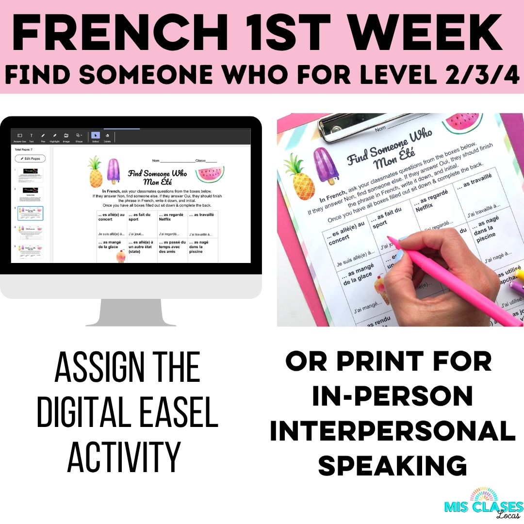 French Class Resource Bundle from Mis Clases Locas