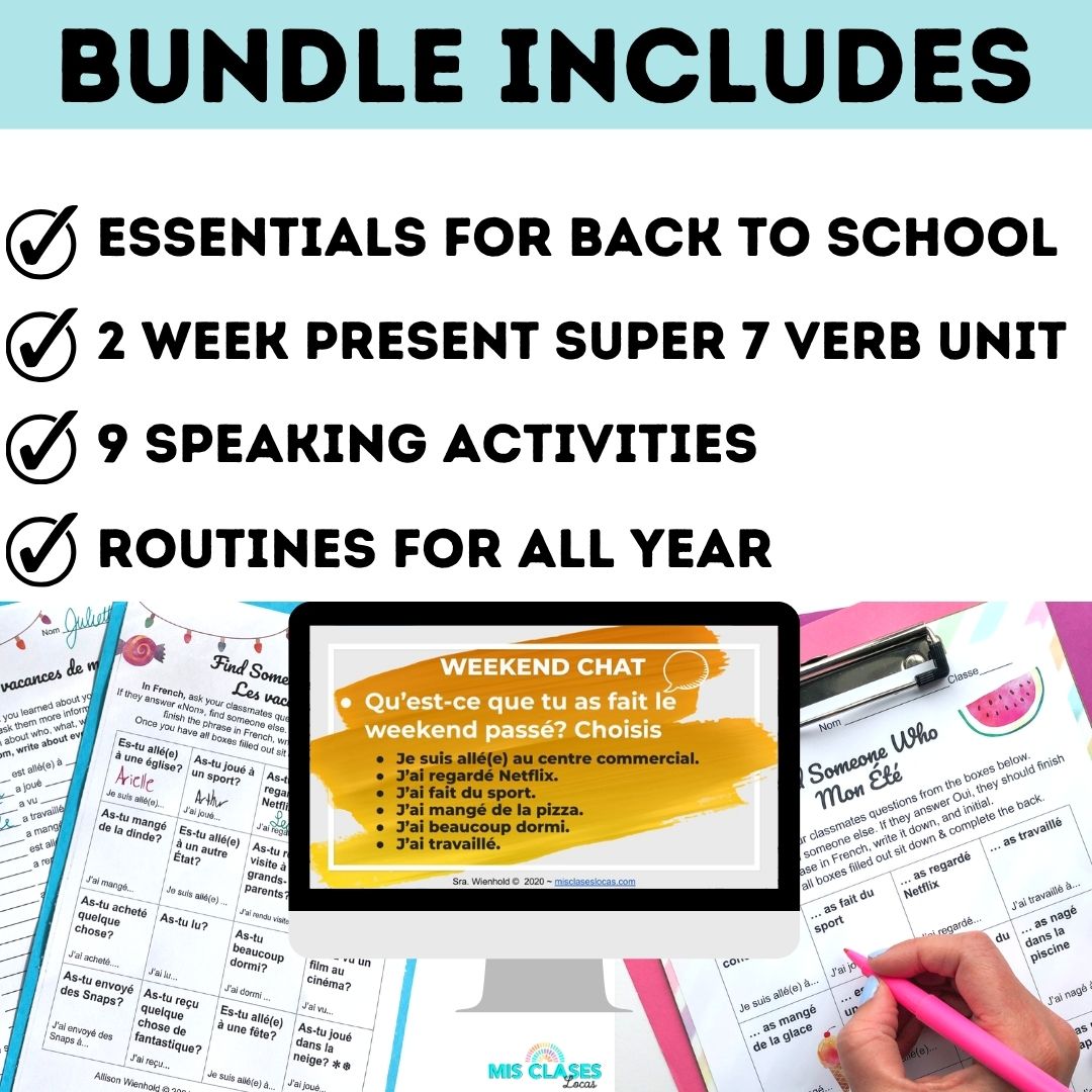 French Class Resource Bundle from Mis Clases Locas