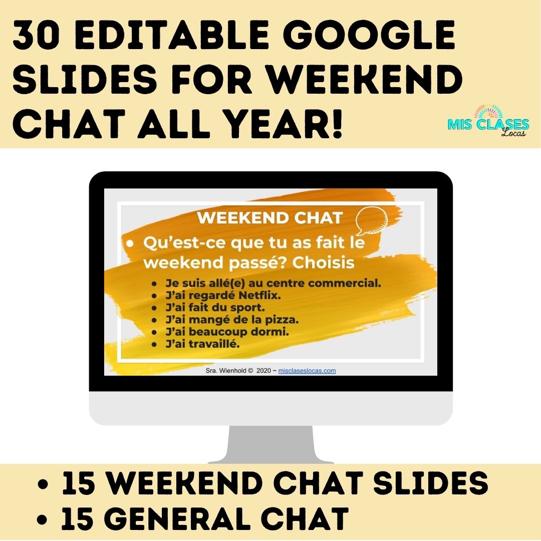 French Weekend Chat Slides shared by Mis Clases Locas