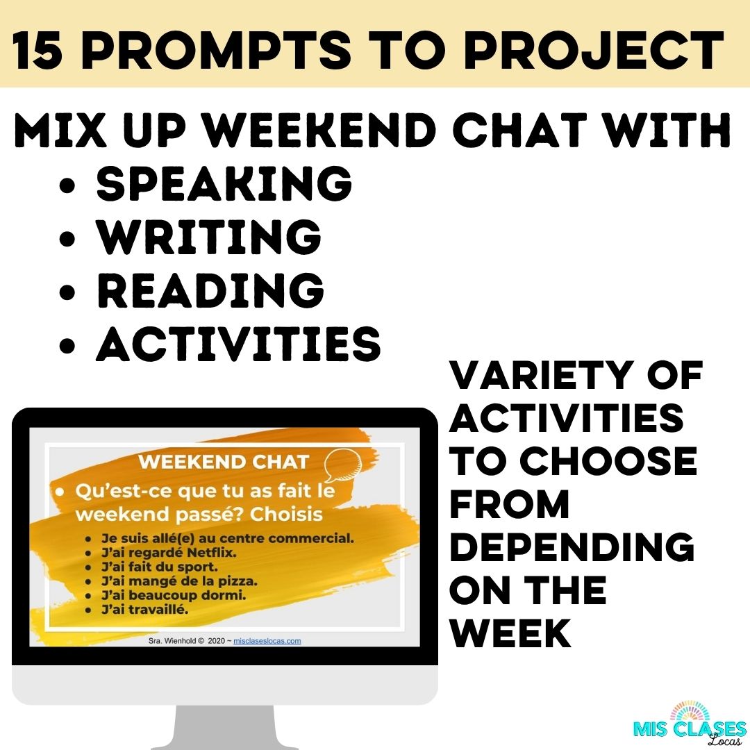 French Weekend Chat Slides shared by Mis Clases Locas