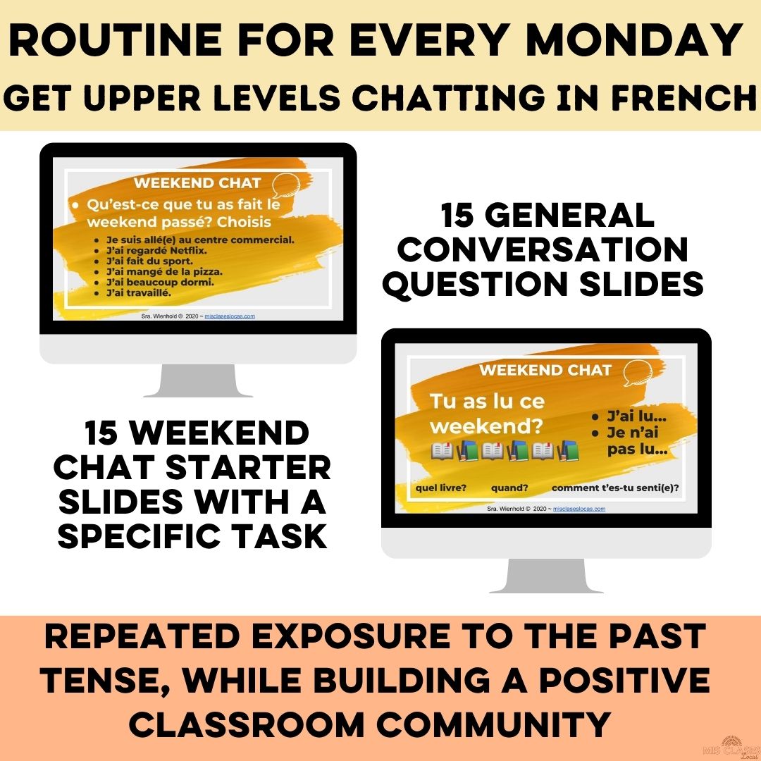 French Weekend Chat Slides shared by Mis Clases Locas