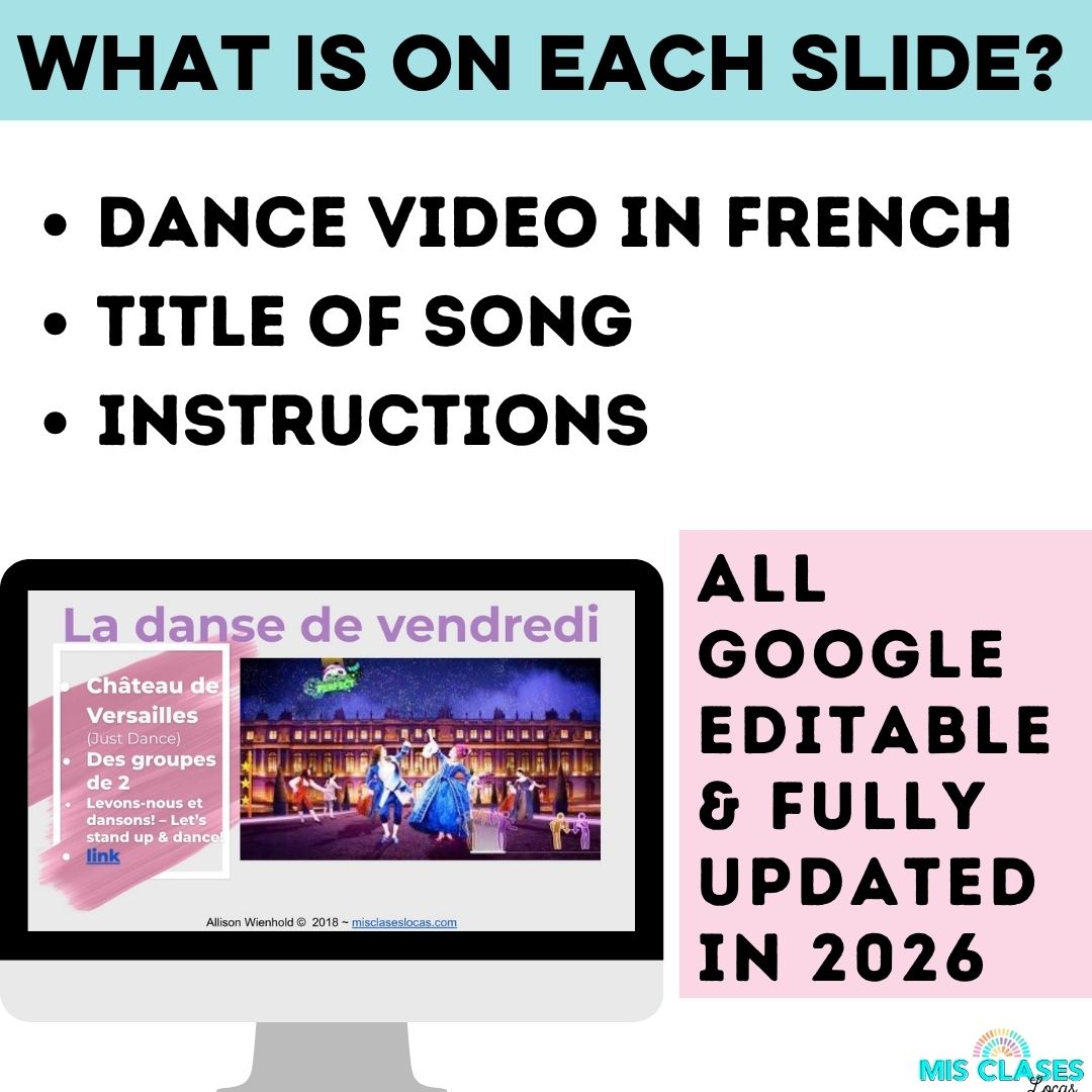 French Class Dance Brain Break & Bell Ringer from Mis Clases Locas