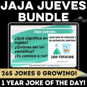 Jaja Jueves Spanish class joke Bundle from Mis Clases Locas